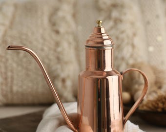 Copper Oil Jug, Handmade Jug For Kitchen Decor,Elegance Present