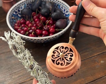 Handmade Copper Incense Burner: Traditional Home Decor