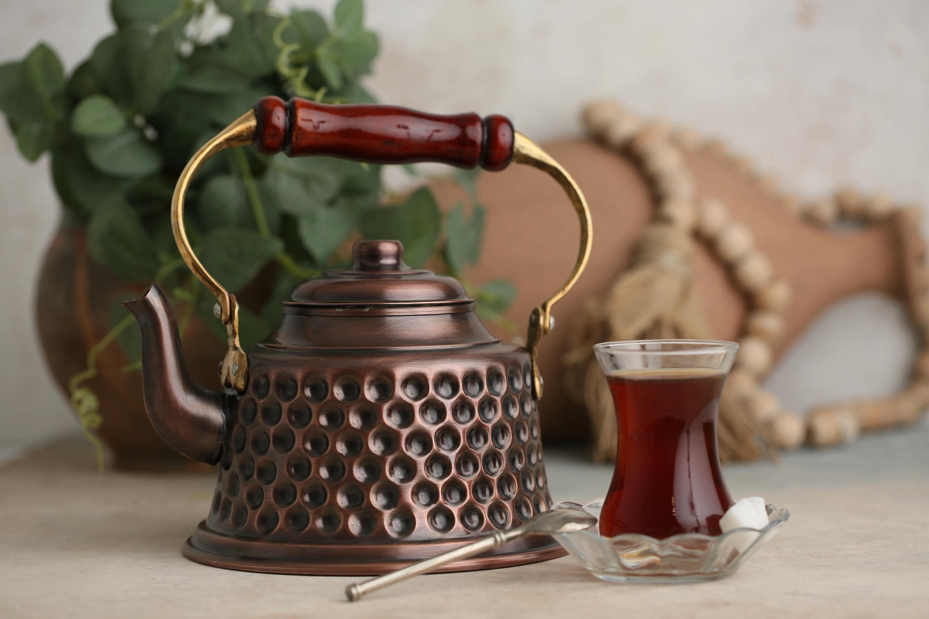 Handmade Copper Teapot , Stovetop Kettle With Infuser,  Traditional Tea Kettle, Hammered Pure Copper Teapot , Infuser Gifts for Tea Lovers