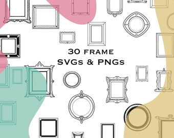 Frame SVGs and PNGs. 30 frame designs.
