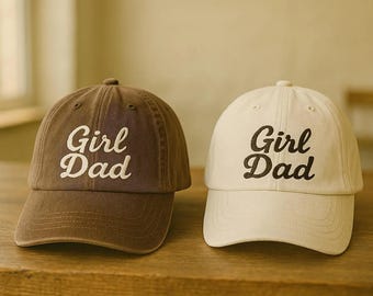 Girl Dad Embroidered Hat, Dad Cap for Girl Dad, New Dad Gift, Fathers Day Hat, Custom Dad Hat, Baseball Cap for Dad, Girl Dad Gift, Girl Dad