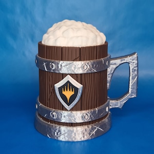 Fantasy Tavern Ale Mug Deck Box – Multi-Colour 3D Printed Card Vault – Fits 100+ Sleeved Cards for TCG, Commander & Tabletop Games