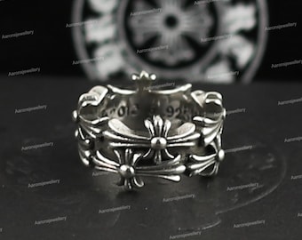 Chrome Hearts Classic Inspired Cemetery Ring .925 Sterling