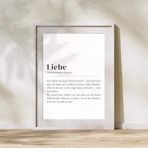 Definition of LOVE Poster - Love Definition Duden Style - Love Poster Gift - Wedding Poster - Gift Digital Wall Art A2/3/4 (PDF)