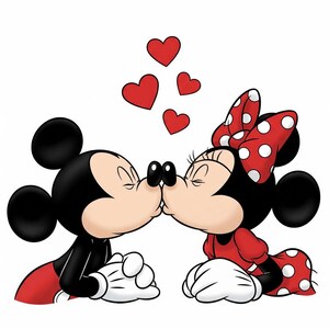 Mickey & Minnie Hearts Spiral Notebook | Ruled Journal