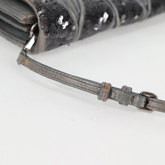 Borsa a tracolla Miu Miu paillettes pelle blu chi… - image 7