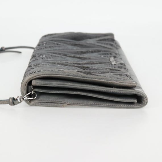 Borsa a tracolla Miu Miu paillettes pelle blu chi… - image 3