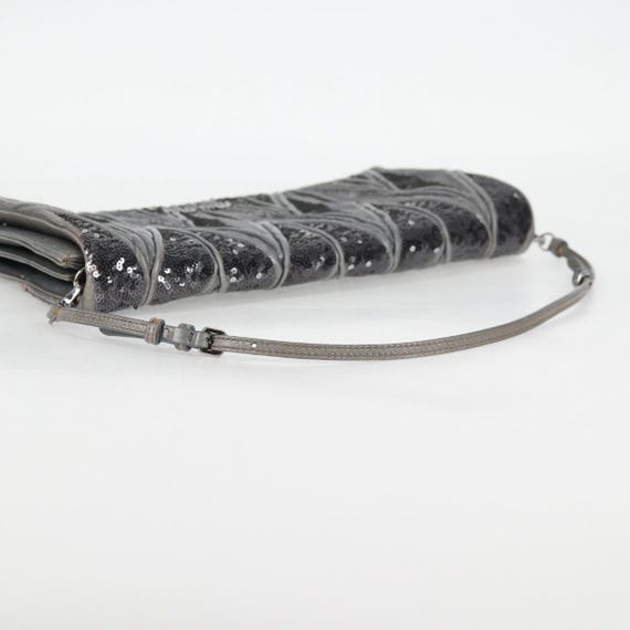 Borsa a tracolla Miu Miu paillettes pelle blu chi… - image 6