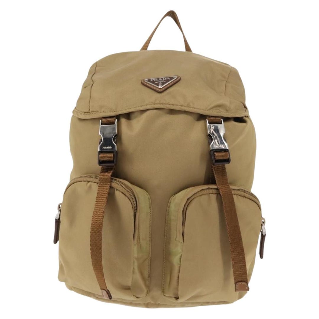 Original Prada Beige Silver Nylon Backpack - Etsy display picture 1