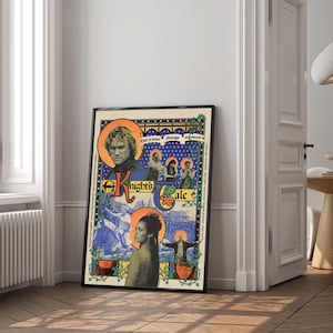 Een poster met het verhaal van een ridder