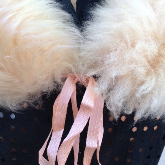 1930s sheepskin fur peach  boa scarf - image 9