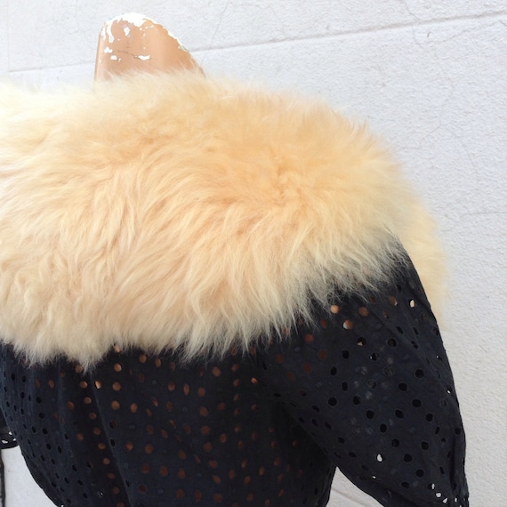 1930s sheepskin fur peach  boa scarf - image 7