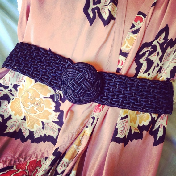 Yves SAINT LAURENT 1970s passementerie dark navy b