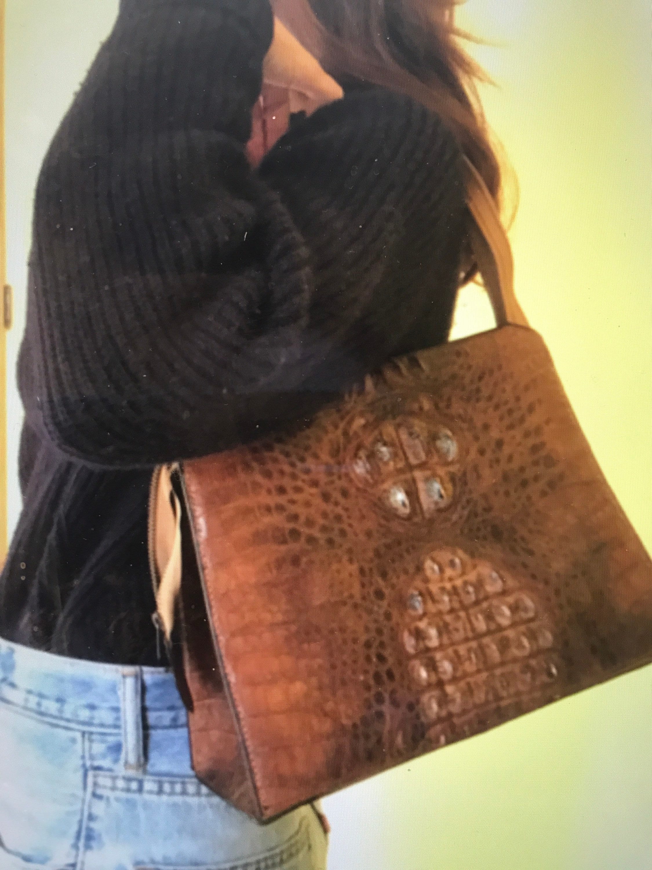 40’s French vintage handbag French Vtg 1940s Large Leather Handbag / Kelly 40s Bag