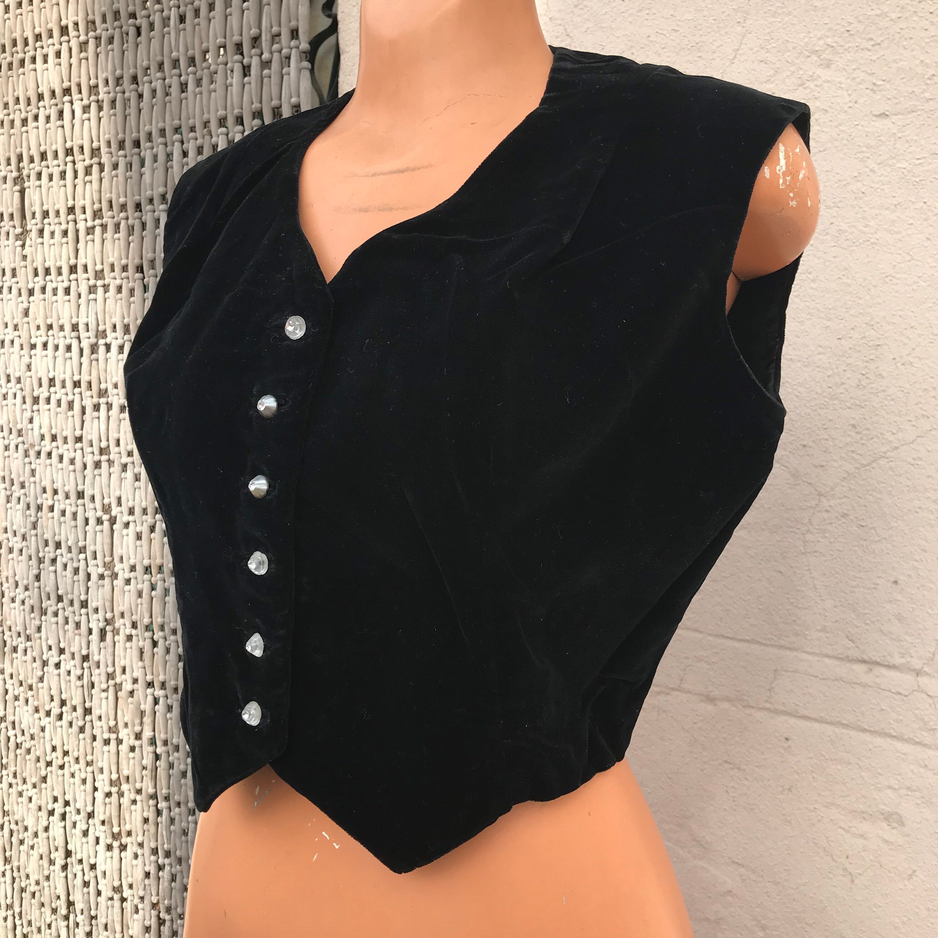 50’s Black Velvet Capelet by Haggarty's main image 1