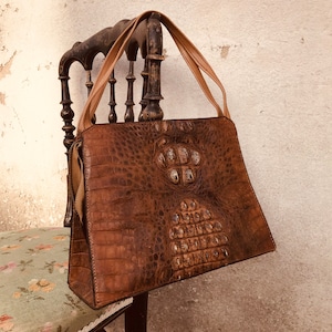 French Vintage Leather-like Handbag Purse From 1940's Era - Etsy