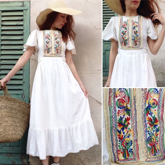 Hungarian embroidered dress top