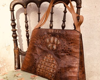 40’s French vintage handbag 40's French vintage handbag French Vtg 1940s Large Leather