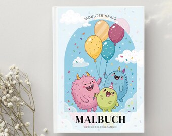 Cute Monster Coloring Book for Kids | Kawaii Coloring Book for Ages 3 and Up | Funny Coloring Pages PDF | Coloring Book for Boys & Girls | Instant Download