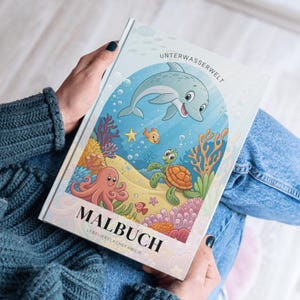 Under the Sea Coloring Book for Kids – 120+ Printable PDF Pages – Sea Animals Coloring Pages – Digital Coloring Book Preschool