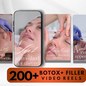 Botox and Lipfiller Video , Nurse Injector Templates, Skincare Templates, Medspa Social Media Videos,Canva Template