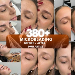 Microblading Före Efter Mallpaket | PMU Ögonbryn Instagram-inlägg (digital nedladdning)