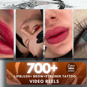 700 PMU-videor | videor med permanent makeup för microblading, läpprouge-videor, permanent makeup-videor på Instagram, puderbryn