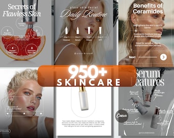 Skincare Instagram Esthetician Bundle Post Templates,Skincare Video Reels, Medspa Templates, Dermatology Templates,Skincare Instagram
