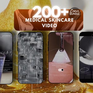 Medical Skincare Video Templates for Canva | Med Spa & Dermatology Reel Templates | Aesthetic Aesthetician Clinic Promo Videos | Editable image 1