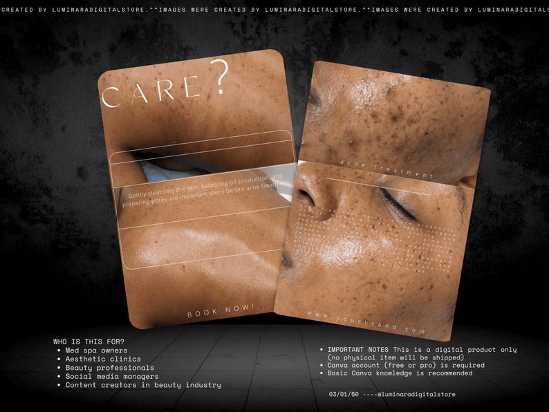 Acne Before After Reels Video | Medspa Skincare Canva Template image 5