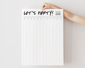 Let's Party! - Birthday Calendar - Perpetual Calendar - Perpetual Wall Calendar