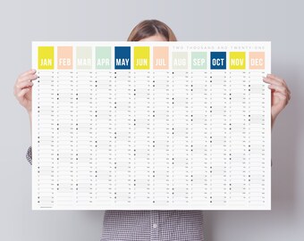 Wall Planner Etsy turks and caicos 2021 wall calendar