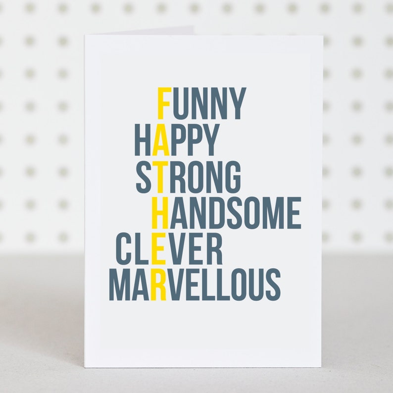 Marvellous Dad Birthday Card Fathers Day Card Dad Birthday image 1