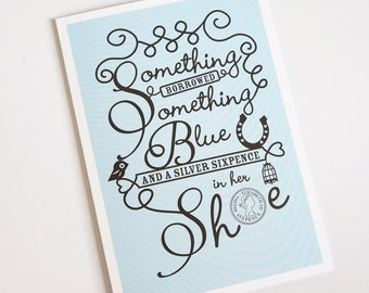 Something Blue Wedding Card