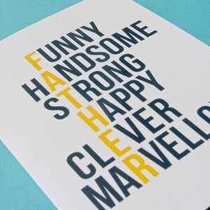 Marvellous Dad Birthday Card Fathers Day Card Dad Birthday image 2