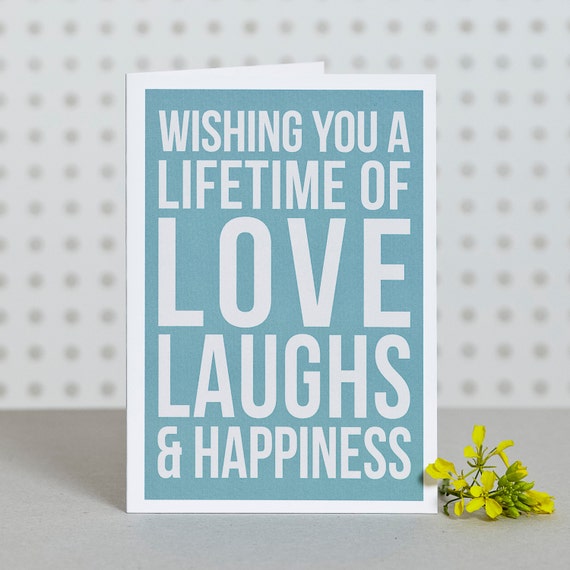 Lifetime of Happiness Greetings Card Etsy