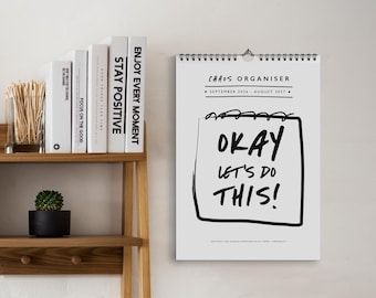 Academic 2026 - 2027 Chaos Calendar  - Full Year Wall Calendar - Family Planner - Monthly Planner - Project Planner