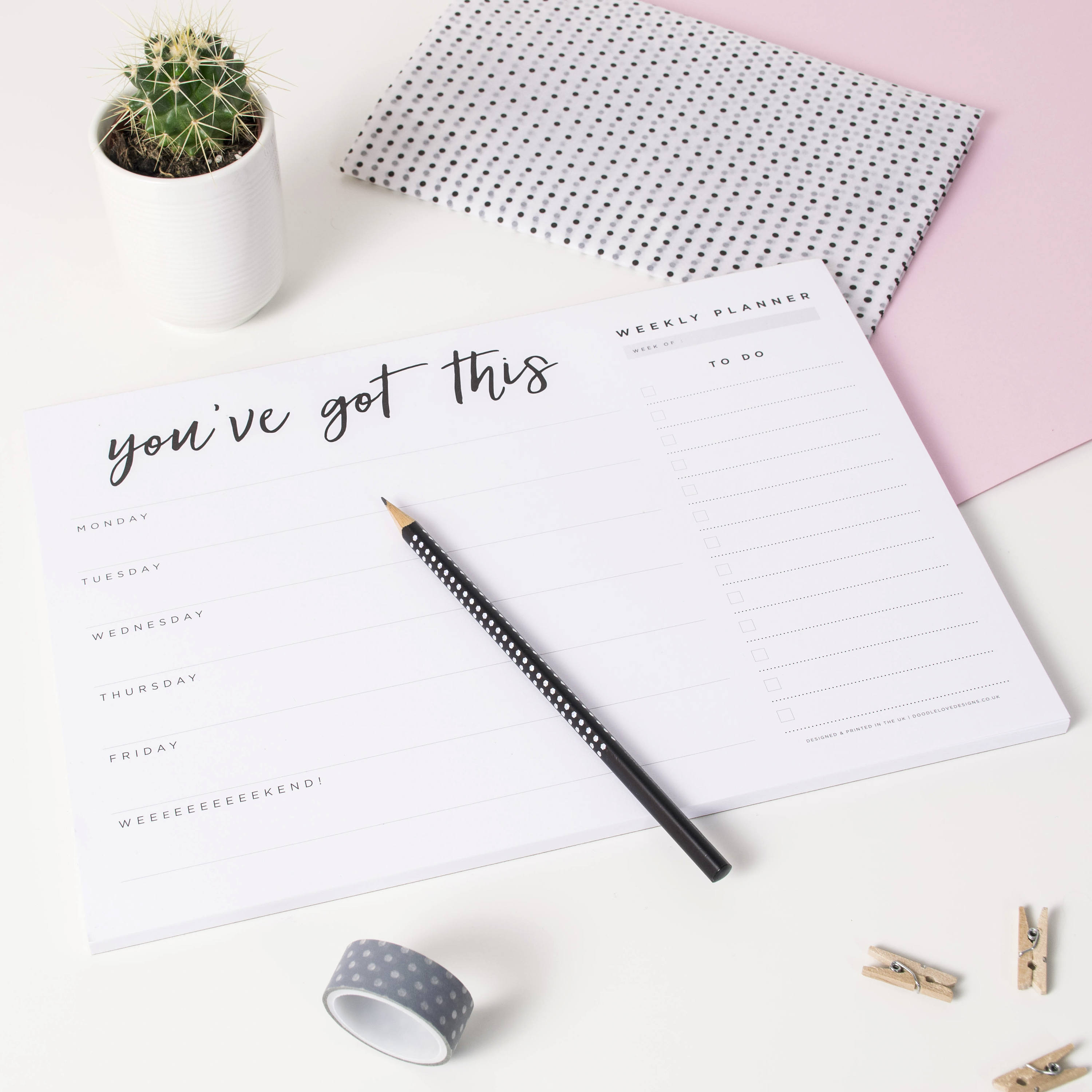 You've Got This - Weekly Desk Planner Pad - Weekly Planner - Desk Pad ...