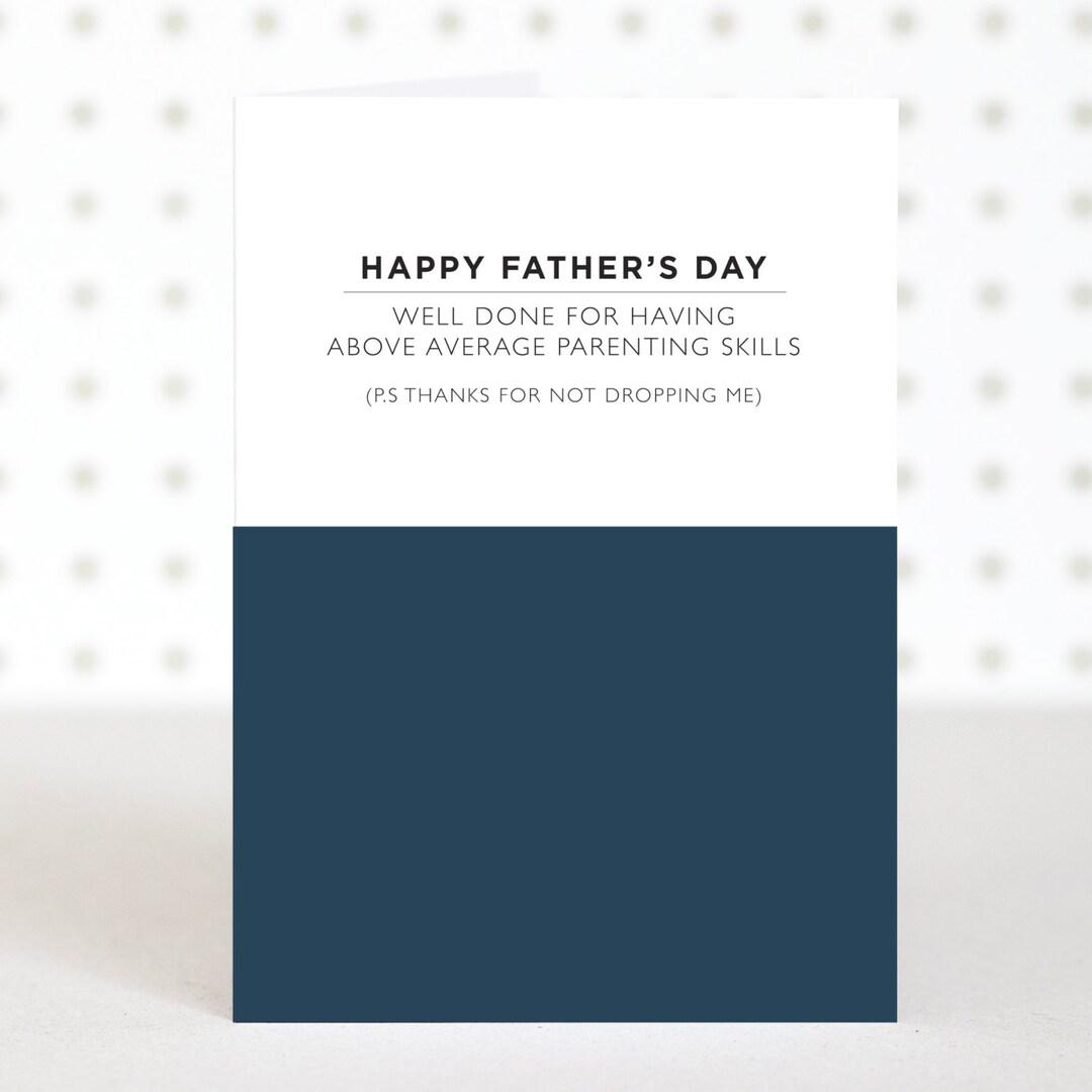 Average Dad Father's Day Card - Etsy