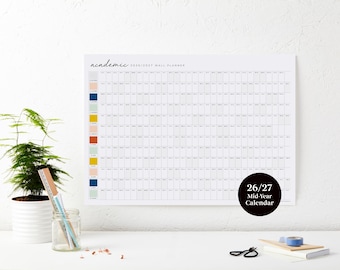 2026 - 2027 Academic Paint Swatch Planner -  Wall Calendar - Monthly Planner - Mid Year Planner - Teacher Gift