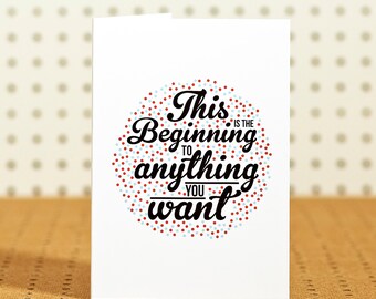 Beginnings - Greetings Card