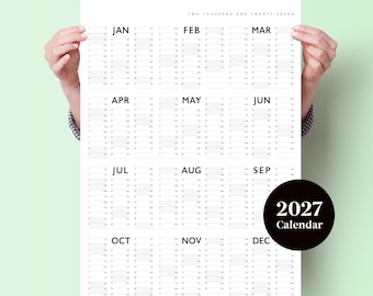 2027 List Year Planner - 2027 Calendar - Birthday Calendar - Monthly Calendar - To Do List