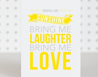 Bring Me Sunshine Birthday Card