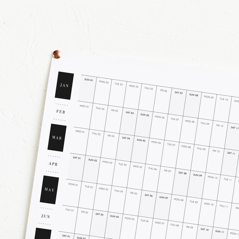 2023 Classic A1 Planner 2023 Wall Calendar 2023 Year Etsy