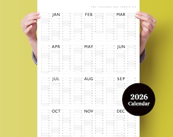 2026 List Year Planner - 2026 Calendar - Birthday Calendar - Monthly Calendar - To Do List