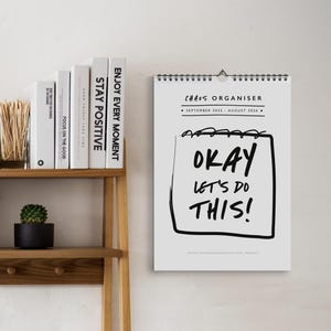 2025 2026  Chaos Academic Calendar  - Mid Year Wall Calendar - Family Calendar - Weekly Planner - Monthly Planner - Project Planner