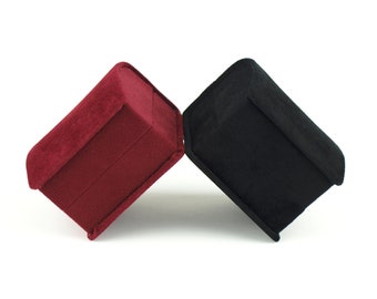 Luxury Velvet Earring Box, Velvet Earring Gift Box with Gift Box, Black or Burgundy Earring Gift Box, Stud Earring Display Box CHELSEA