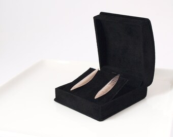 Luxury Black Velvet Earring Box with Gift Box, for Large Earrings in Black, Burgandy or Navy Blue Earring Display Gift Box  - CHELSEA