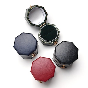 Heirloom Ring Box, Engagement Ring Box, Ring Bearer Box, Single Ring Box Octagonal Classic Ring Box Antique Ring Box Wedding Ring Box MONTE