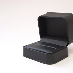 Zwarte dubbele ringdoos bruiloft, verlovingsringdoos, manchetknoop geschenkdoos, kunstleren ringdoos, doos ringdrager, trouwringhouder